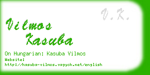 vilmos kasuba business card